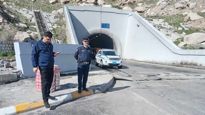 رێگەی تونێلی دەربەندیخان لەدوای چاککردنەوەی ئاوەڕۆکەی کرایەوە