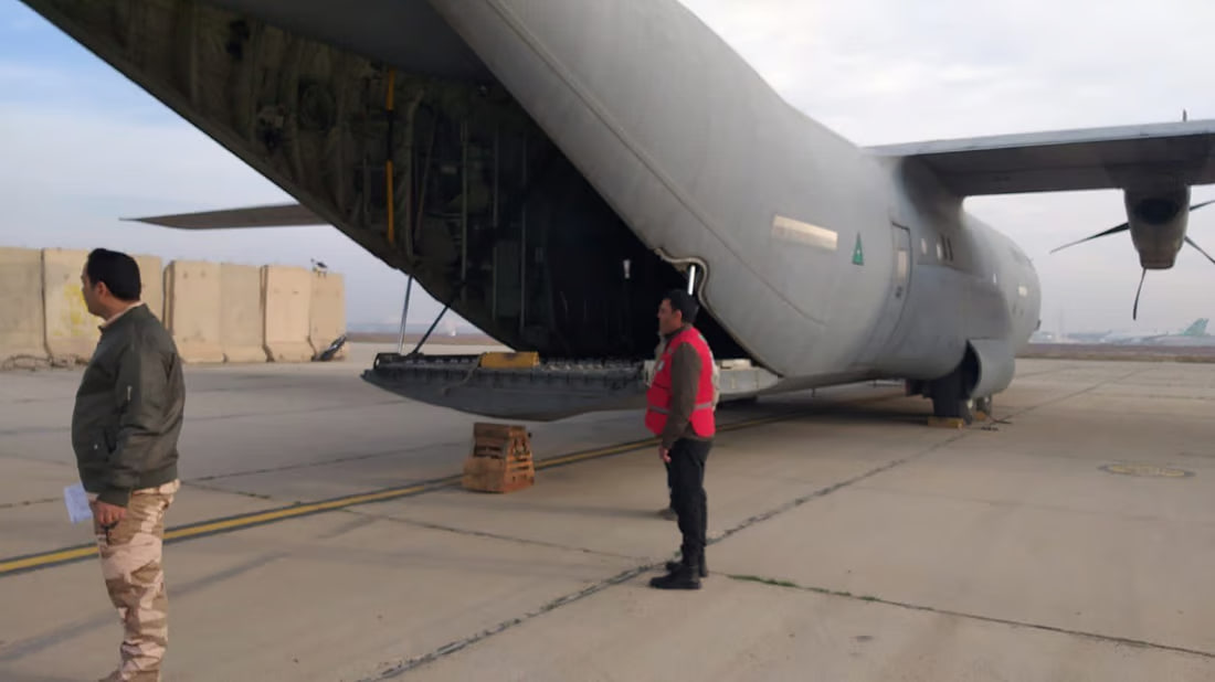 Iraqi Red Crescent Society sends 25 tons of aid to Gaza via Egyptian air force