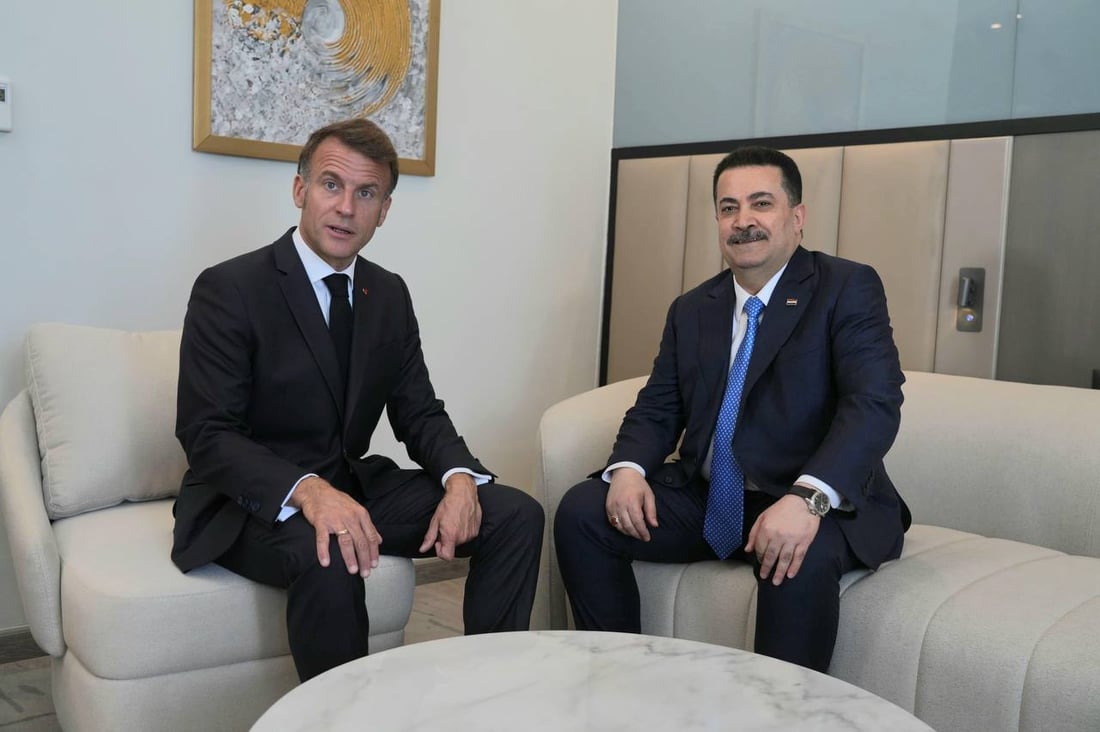 صور: ماكرون يستقبل السوداني بحرارة في شرم الشيخ