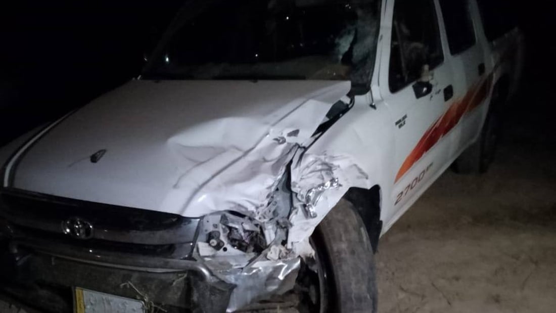 مصرع سائق دراجة نارية في حادث اصطدام مع “بيك أب” شمالي الناصرية (صور)