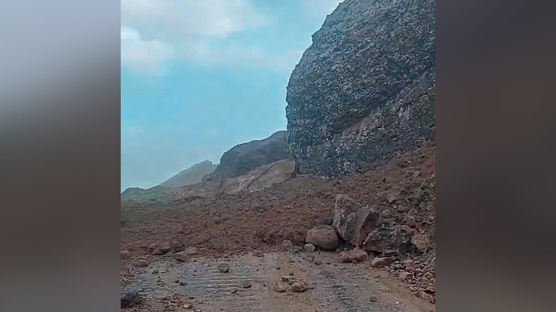 تاوێرێکی گەورە رێگای نێوان دوو ناحیەی داخست