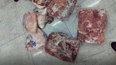 دەستبەسەر 60 کیلۆ گۆشتی نەشیاو بۆ خواردندا گیرا