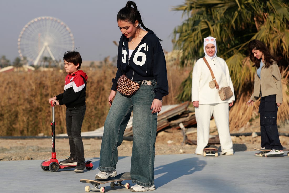 Iraqi skaters show their skills at a skatepark in Baghdad (Photo by AHMAD AL-RUBAYE/AFP)