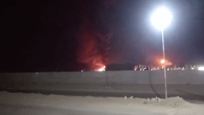 دەنگی تەقینەوە و ئاگری گەورە لە پاڵاوگەكانی سووتەمەنی لە نزیک هەولێر هەیە