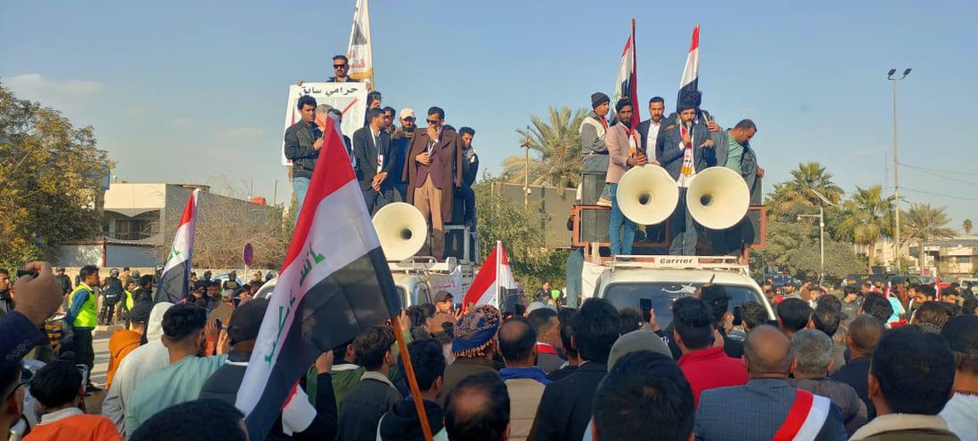 بابل تلتحق بركب التظاهرات المطالبة بخفض الدولار (صور)