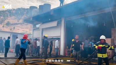 كۆگایه‌كی مه‌شروب له‌ باپشتیان ئاگری گرت