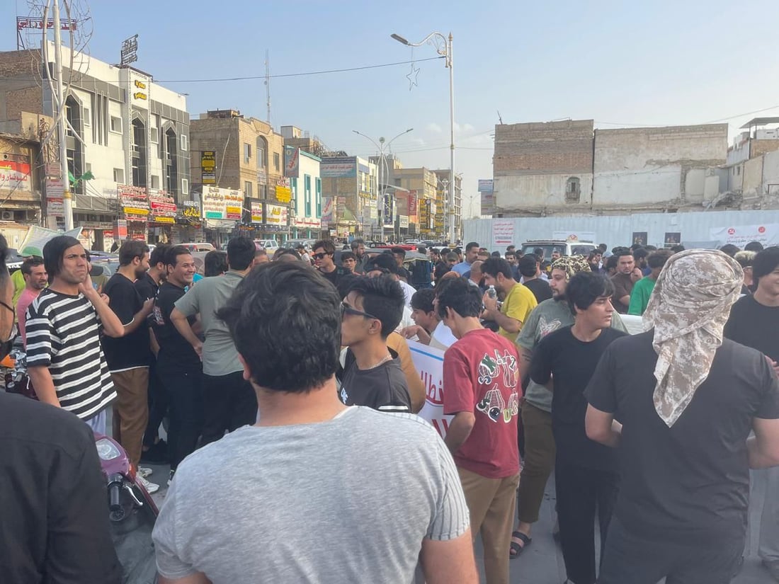 تظاهرة بمطلب غير مألوف في الناصرية (صور)