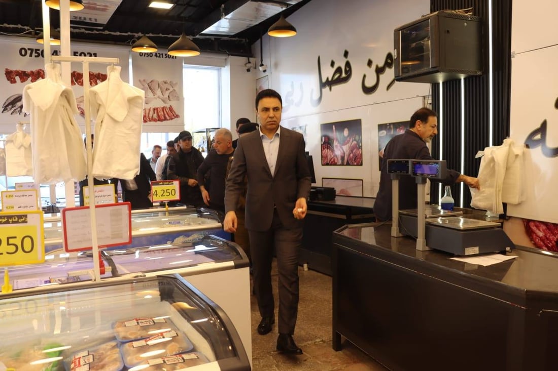 گۆشتفرۆشی محەمەد حەسەن لە هەولێر داخرا؛ قایمقام خۆی لەگەڵ لیژنەکان بوو