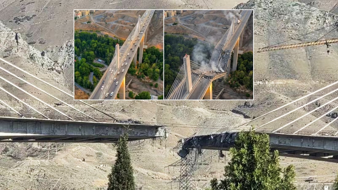 الجسر الذي قصفه ترامب.. خارطة من الجو ومعلومات مفصلة