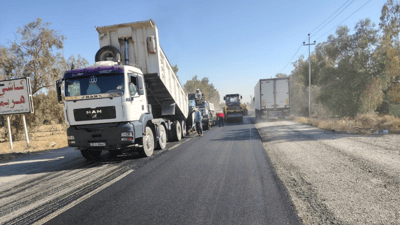 کارکردن لە رێگاکانی گردە گۆزینە و شێخ لەنگەر و کۆس بەردەوامە 