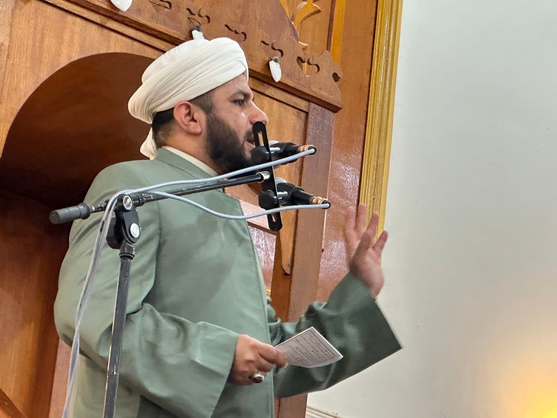 صور: جامع أحمد الرفاعي في حديثة مليء بالمصلين والخطبة ذكرت بصلة الرحم