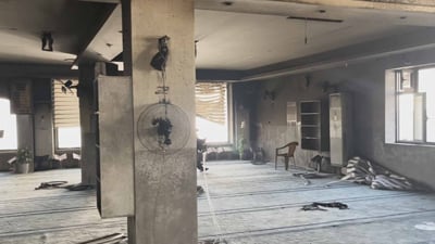 مزگه‌وته‌كه‌ى حاجى كه‌ریم سووتا به‌ڵام قورئانه‌كانى سه‌لامه‌ت ده‌رچوون