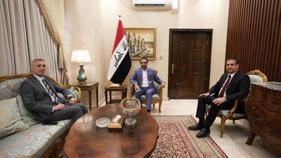 صورة: رئيس مجلس ديالى في مكتب الحلبوسي وحديث عن المشاريع والتنمية والاستقرار