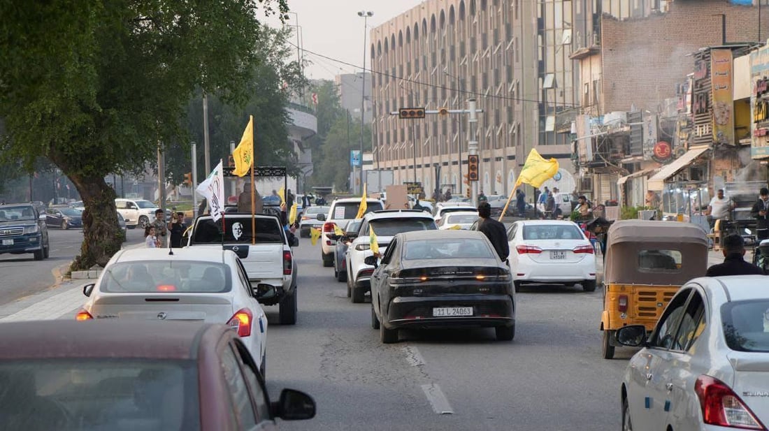 فيديو: الحشد ينتشر في بغداد ويصل إلى مبنى تلفزيون العراق