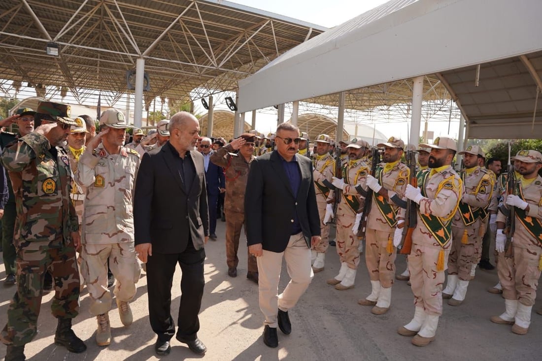 صور: وزير الداخلية ونظيره الإيراني في منفذ المنذرية لتأمين زيارة عاشوراء