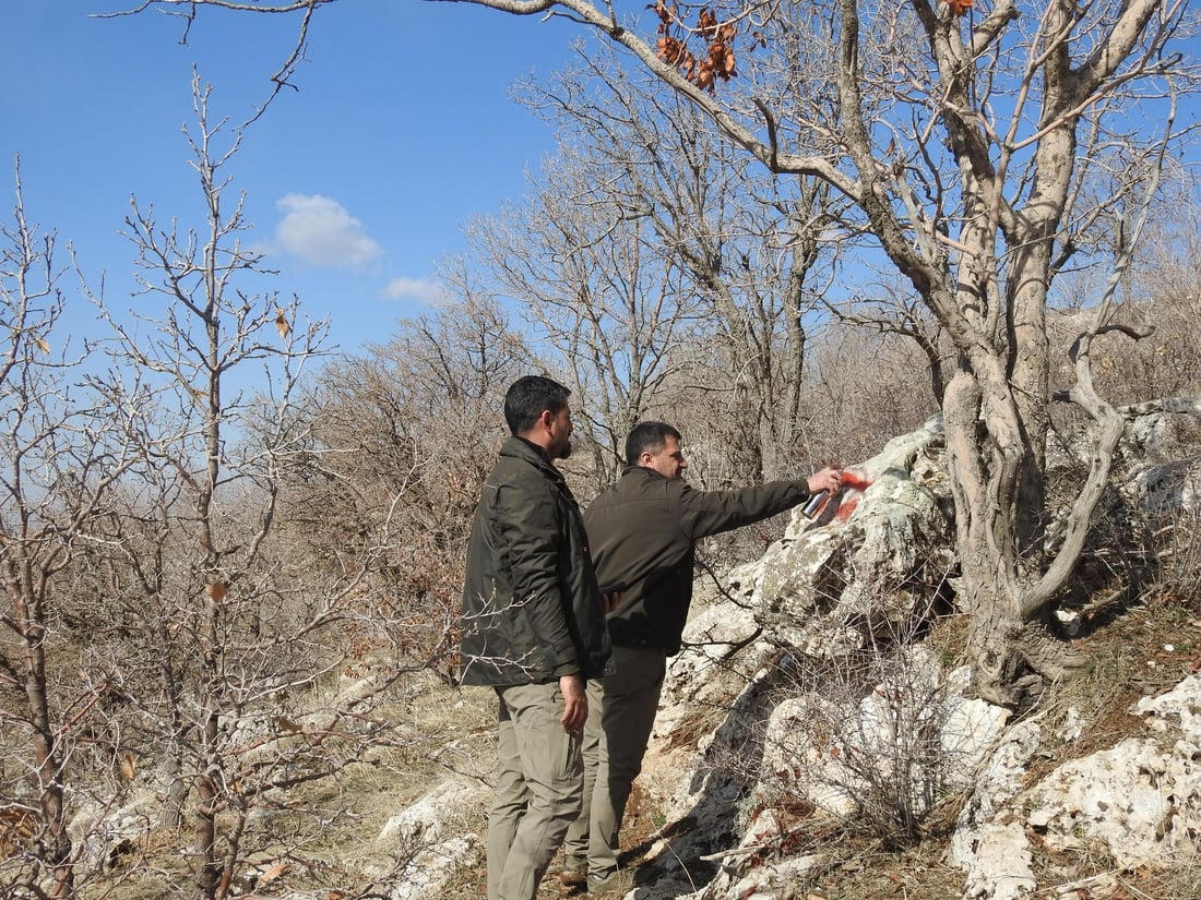 زیاتر له‌ 25 دۆنم زه‌وى له‌ چیاى زاوێته‌ نیشانه‌ى مه‌ترسیدارى بۆ داندرا