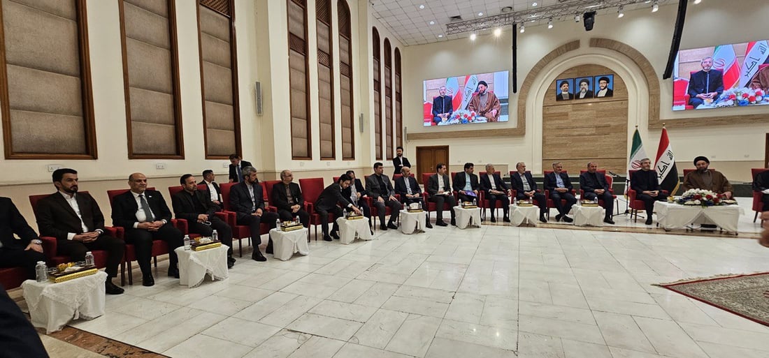 صور: بيت الحكيم ممتلئ بالمسؤولين العراقيين للقاء وزير الخارجية الإيراني
