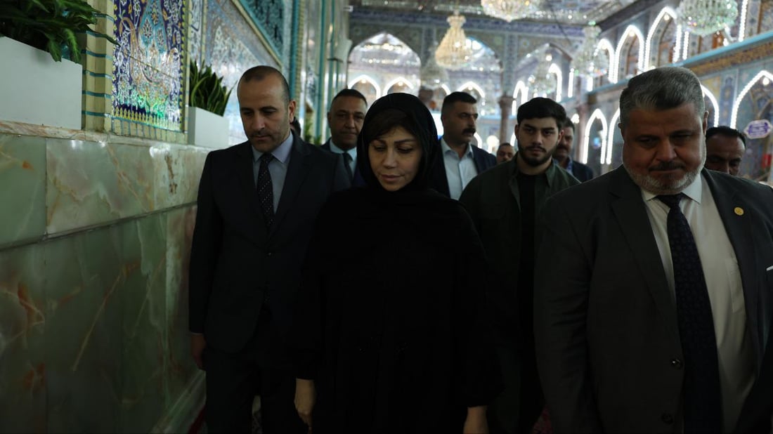 وزيرة الهجرة في كربلاء لتنسيق آليات استقبال اللاجئين اللبنانيين