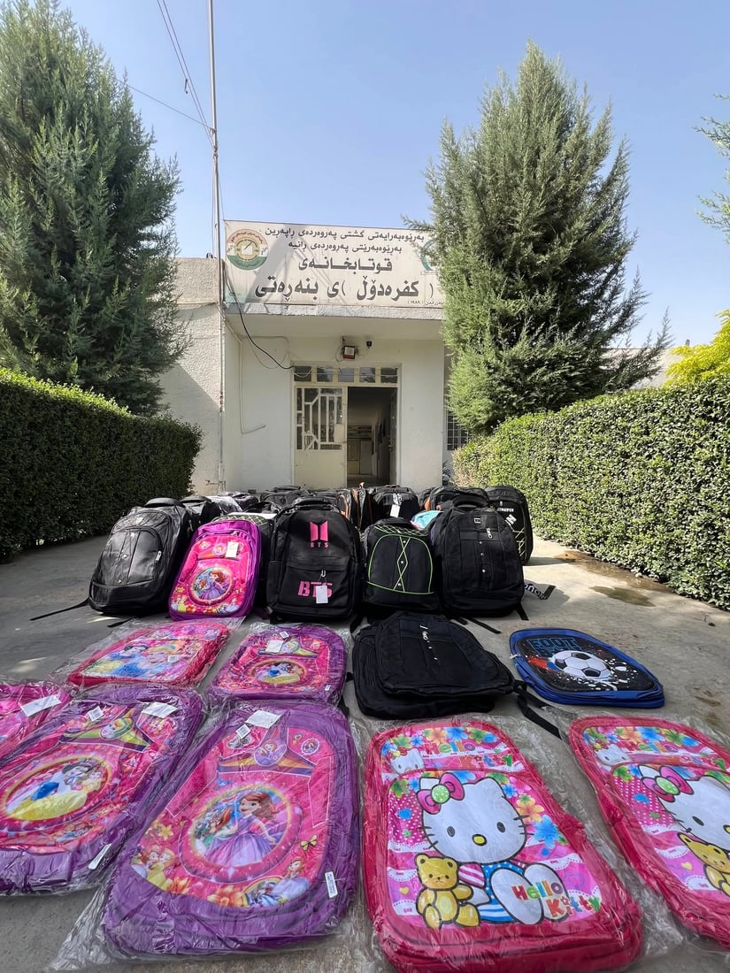 قوتابیانى پۆلى یەک بە جانتاى نوێ پێشوازیان لێکرا