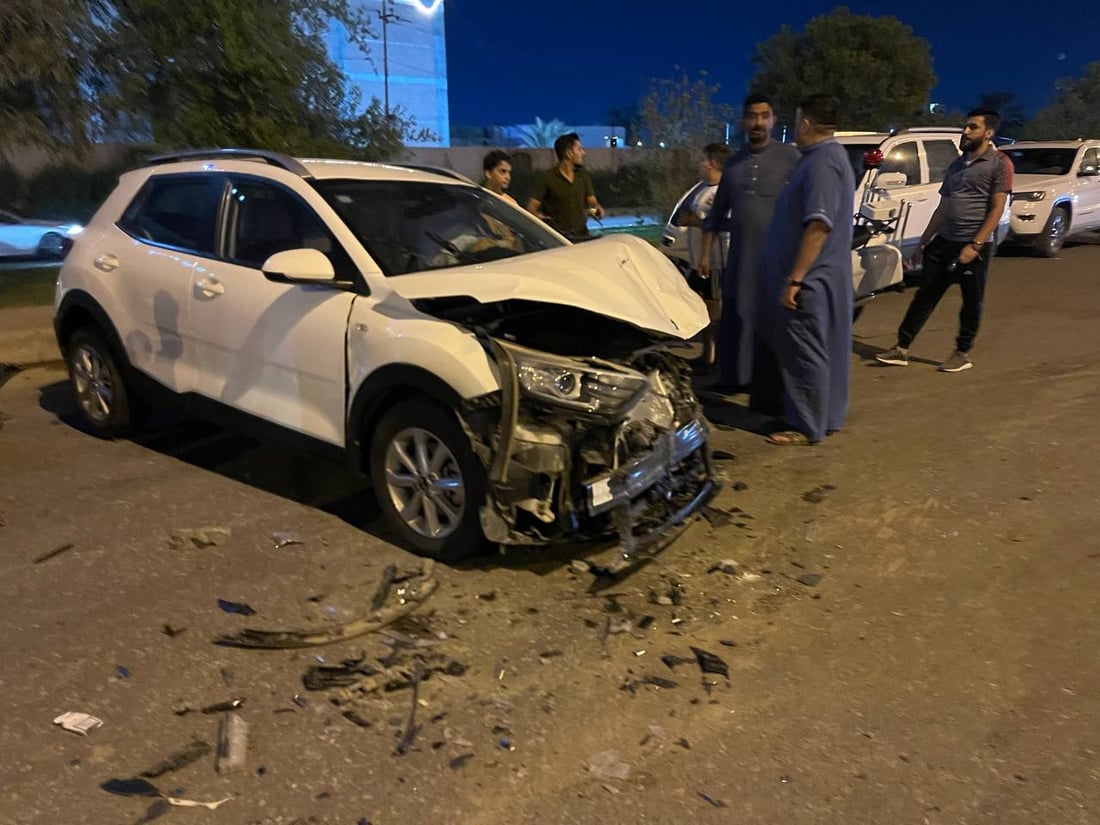 الرمادي قبل قليل: حادث تصادم بين “ريو” و”هيلوكس” يتسبب بإصابة 4 أشخاص