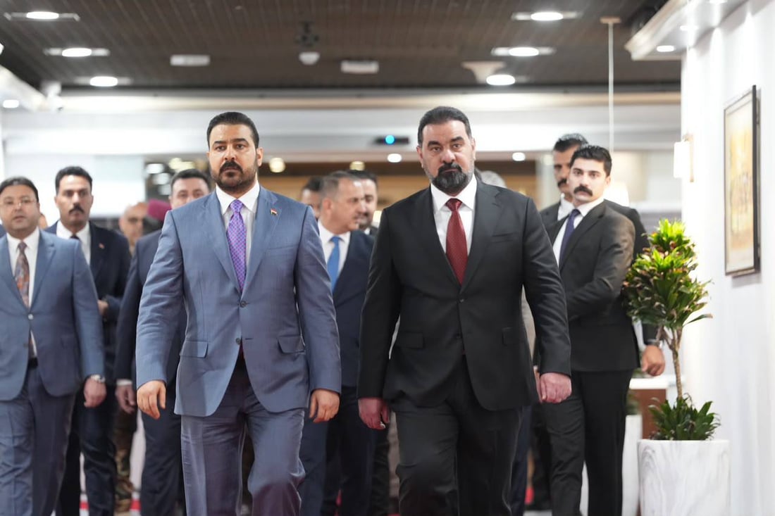 ليلة الزيدي في البرلمان.. رئيس الوزراء يصل المبنى ويجتمع بالحلبوسي