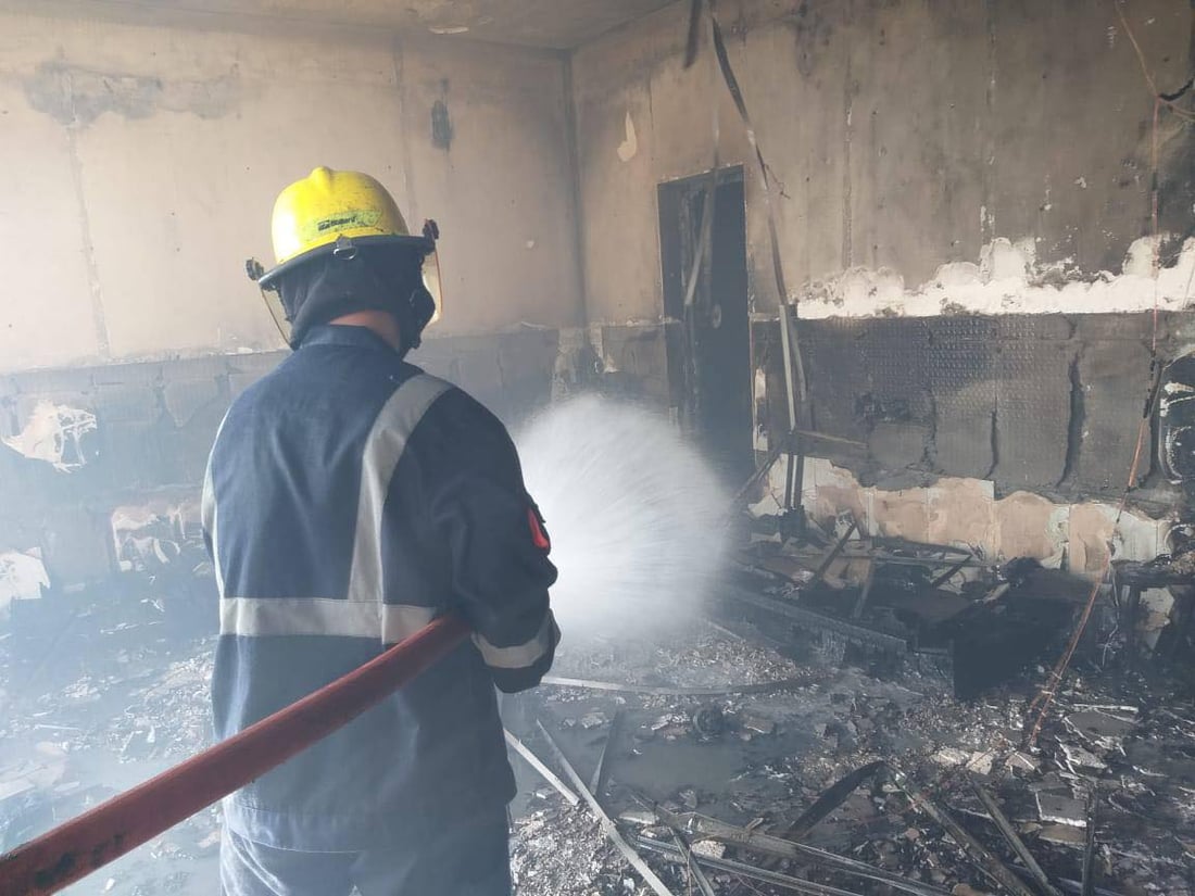 ئاگر ماڵێکی سووتاند