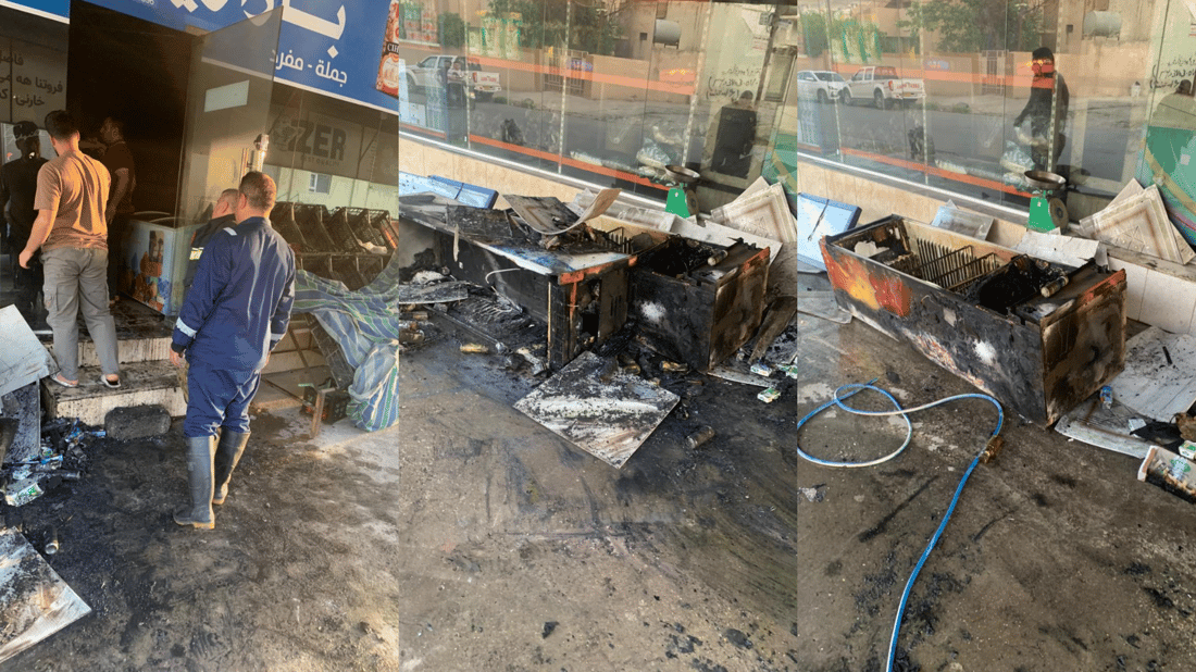 لە زاخۆ مارکێتێک سووتا و کەلوپەلەکانی بوون بە سوتوو