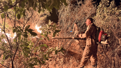 Wildfire reignites in Qaradagh, burns over 150 dunams of land