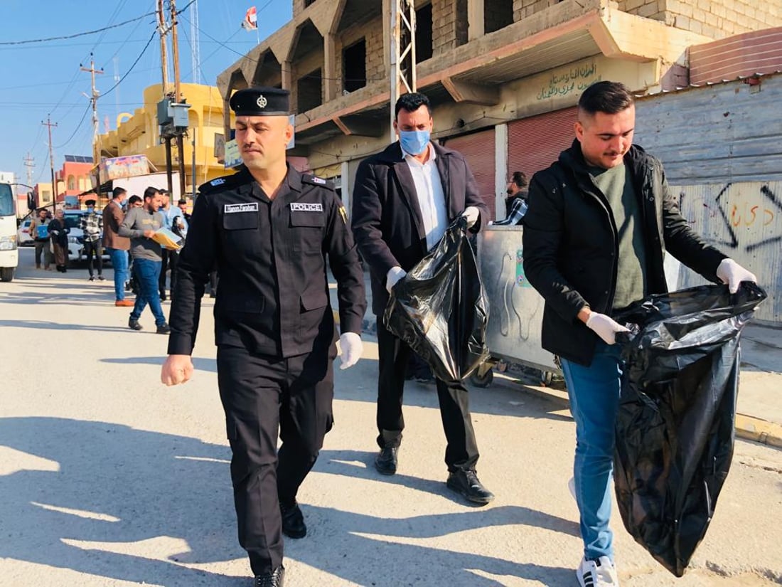 اليوم العالمي للتطوع في سنجار… الجميع شاركوا بتنظيف المدينة