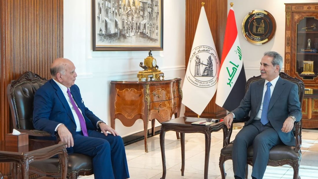 زيدان وفؤاد حسين يناقشان تسريع تشكيل السلطتين التشريعية والتنفيذية