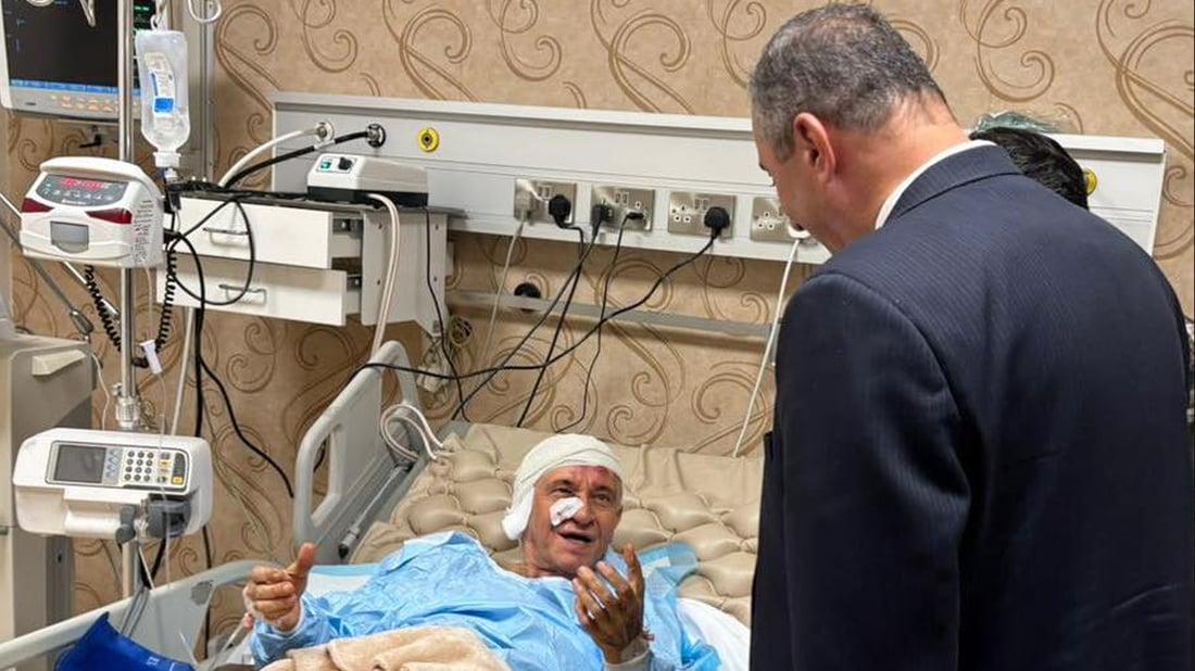 بۆ دڵنیابوونه‌وه‌ له‌ ته‌ندروستیی شێرزاد حه‌سه‌ن پارێزگارى سلێمانى سه‌ردانى نەخۆشخانەی کرد