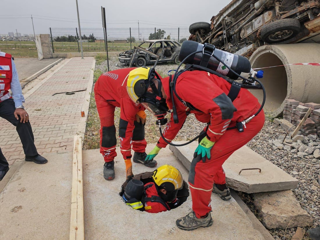 کارمەندانی بەرگری شارستانی هەولێر بوون بە پسپۆڕی رزگار کردن