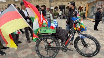 هاوڵاتییه‌كی كورد له‌ ئه‌ڵمانیاوه‌ به‌ پایسكل گه‌ڕاوه‌ته‌وه‌ هه‌ولێر