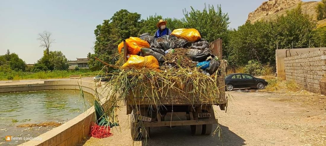 سەرچاوەى ئاوى حەسار پاککرایەوە