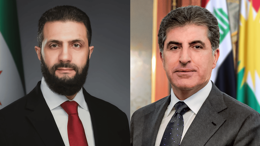 الشرع يدين الهجمات على كردستان في اتصال مع نيجيرفان بارزاني