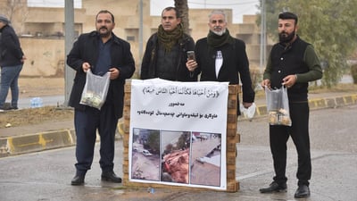 مه‌خمور ده‌ستى به‌ كۆكردنه‌وه‌ى هاوكارى بۆ لێقه‌وماوانى چه‌مچه‌ماڵ كرد