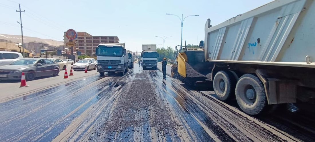 قیرتاوکردنی 60 مەتری دەخرێتە شەوان و رۆژانی پشوو