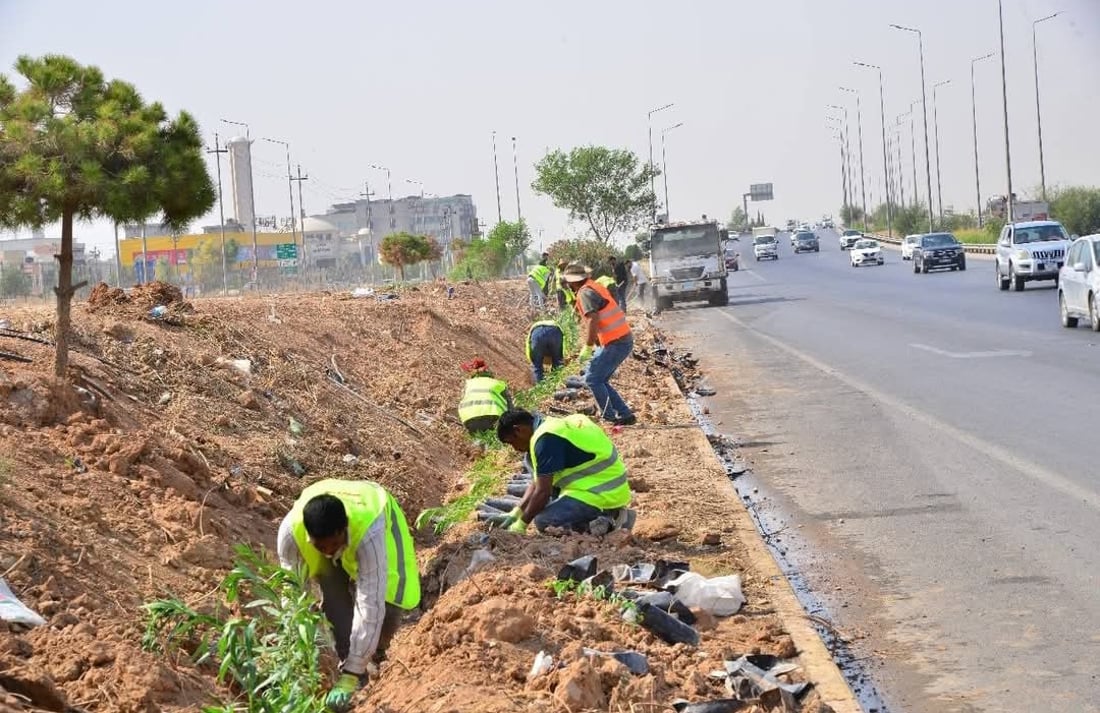 شه‌قامی 120 مه‌تری هەولێر سه‌وزتر ده‌كرێت