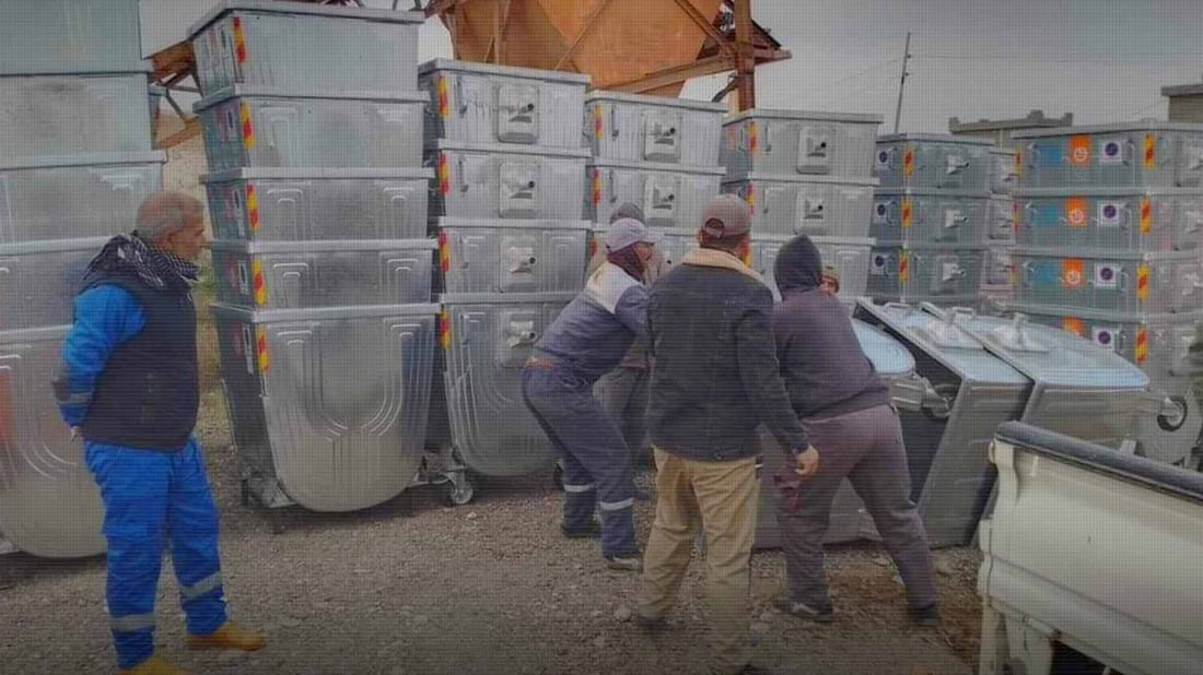 250 حاویەی گەورە بۆ شوێنە گەشتیەکانی خورماتوو دانرا