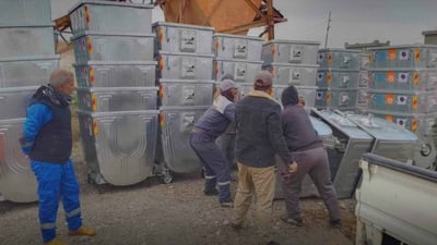 250 حاویەی گەورە بۆ شوێنە گەشتیەکانی خورماتوو دانرا