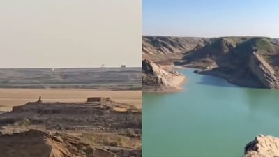 دەریاچەی ئامرلی بەتەواوی وشک بووە و ئاسەواری ئاوی تێدا نەماوە