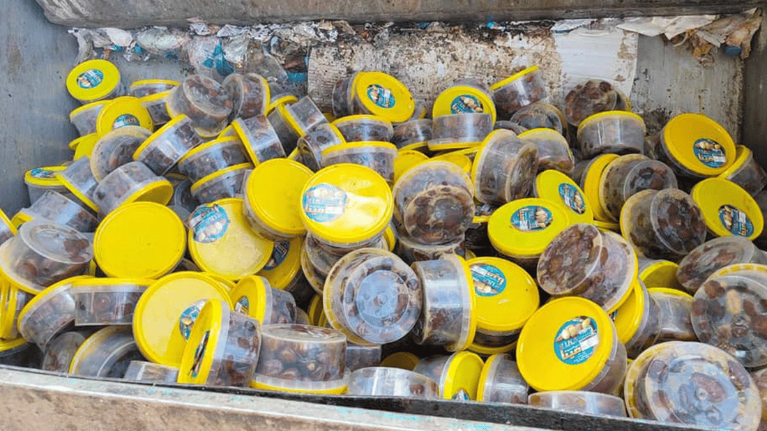 بڕێکی زۆر خورما دەستی بەسەردا گیرا