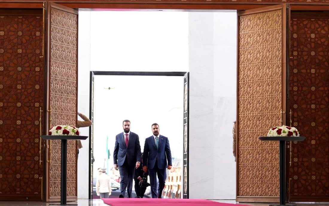 صور: أحمد الشرع يستقبل الزيدي في دمشق