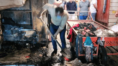 دوکاندارەکانی خان قیردار لە کورکوک گردبوونەوە