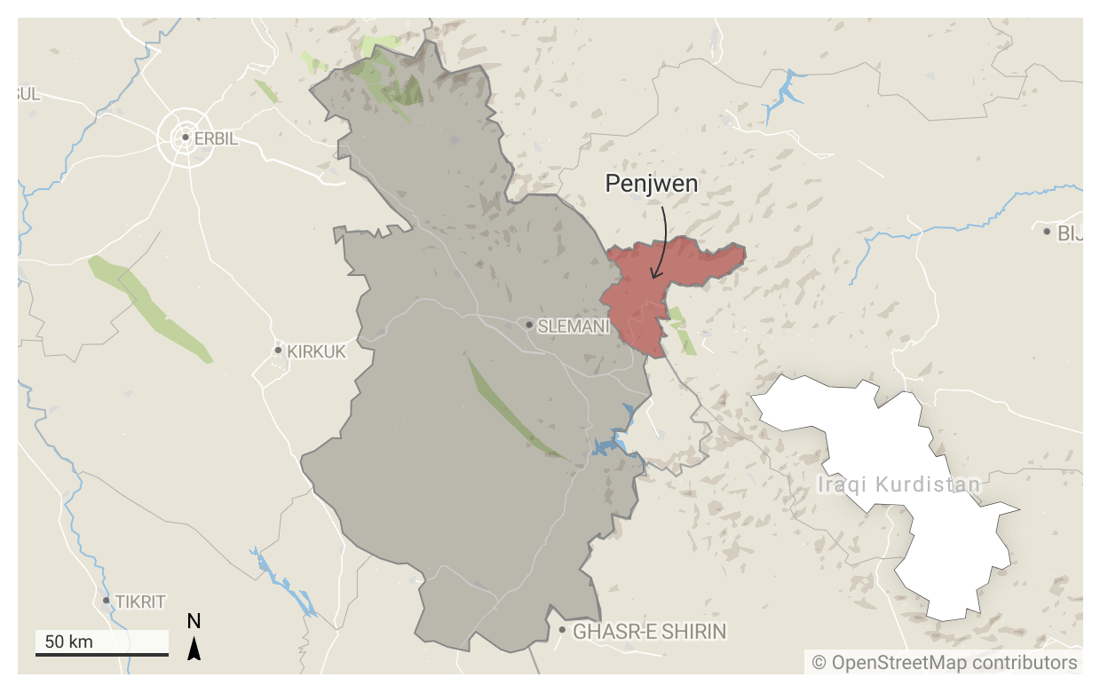 Penjwen location and its surrounding areas.