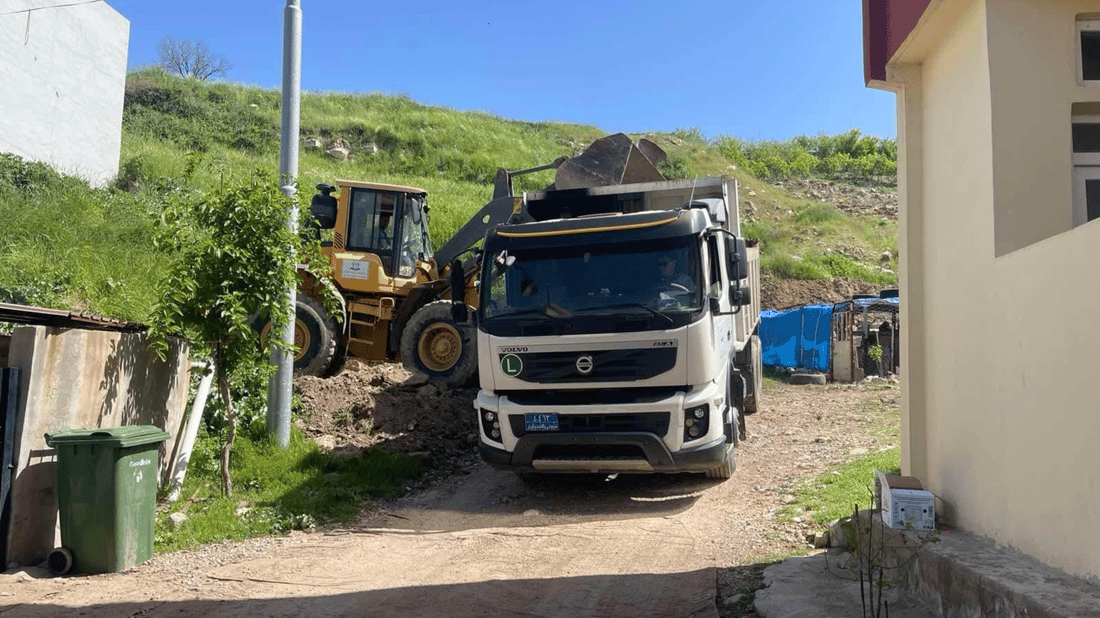 لە گوندێکی دهۆک گردێک داڕما و مەترسی بۆسەر چەند ماڵێک دروستکرد