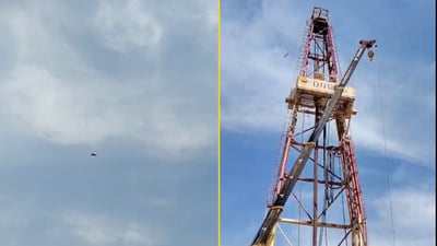 فيديو: مسيّرة تحلق بشكل منخفض فوق حقل الفيحاء النفطي في البصرة