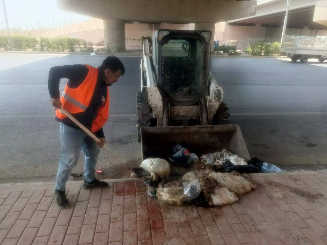 24 شوێن دیاریکراوە کەچی پاشماوەی ئاژەڵی قوربانی لە ناوەڕاستی شەقام فڕێدەدەن