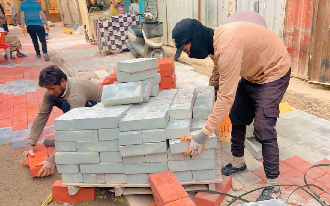 صور من الهندية: تبليط الحمداني اكتمل والأشجار على طول الجزرة حتى شارع طويريج