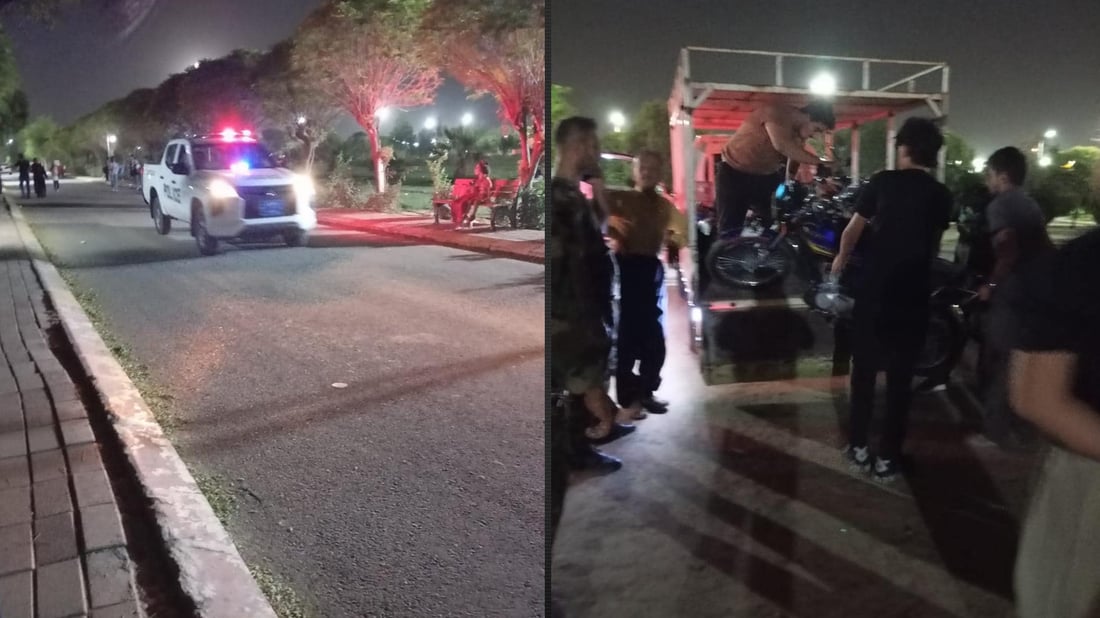 لە پارکێکی هەولێر دەست بەسەر ماتۆڕسکیلدا گیرا